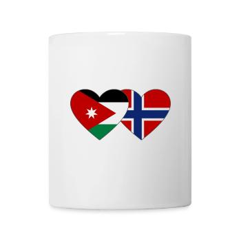 Jordaniend Norvège Flag Coeur - Mug blanc - blanc - Devant