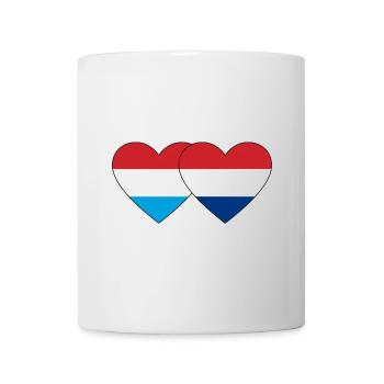 Luxembourg Holland Flag Heart - Mug blanc - blanc - Devant