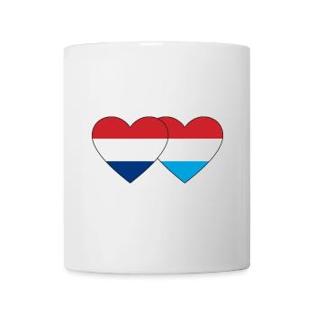 Cœur de drapeau luxembourgeois de Hollande - Mug blanc - blanc - Devant