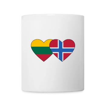 Lithuania Norway Flag Heart - Mug - white - Front