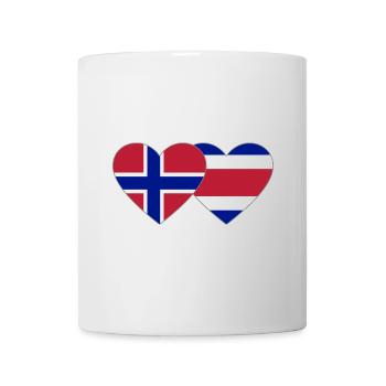 Norway Costa Rica Flag Heart - Mug - white - Front