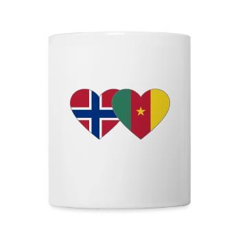 Norvège Kemerun Flag Heart - Mug blanc - blanc - Devant