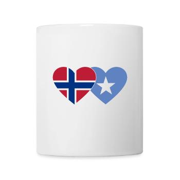 Norway Somalia Flag Heart - Mug - white - Front