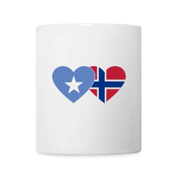 Somalia Norway Flag Heart - Mug - white - Front