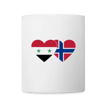 Syria Norway Flag Heart - Mug - white - Front