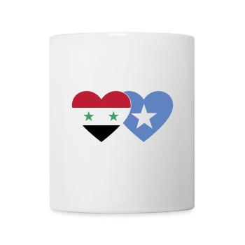 Syria Somalia Flag Heart - Mug - white - Front