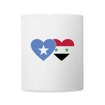 Somalia Syria Flag Heart - Mug - white - Front