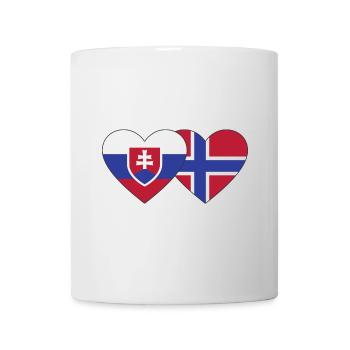 Slovakia Norway Flag Heart - Mug - white - Front
