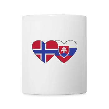 Norway Slovakia Flag Heart - Mug - white - Front