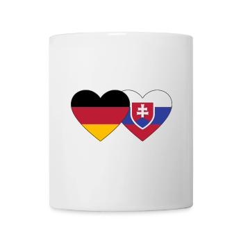 Germany Slovakia Flag Heart - Mug - white - Front