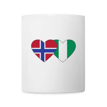 Norway Nigeria Flag Heart - Mug - white - Front