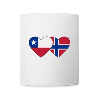 Chili Norvège Flag Coeur - Mug blanc - blanc - Devant