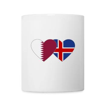 Katar Island Flagge Herz - Tasse - Weiß - Vorne