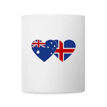Australien Island Flagge Herz - Tasse - Weiß - Vorne