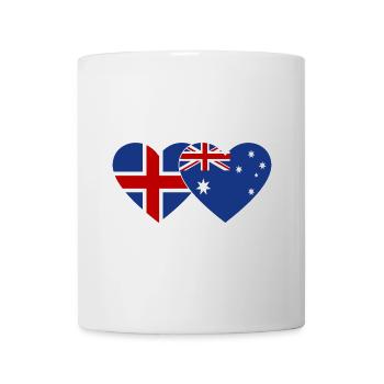 Iceland Australia Flag Heart - Mug - white - Front