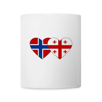 Norway Georgia Flag Heart - Mug - white - Front