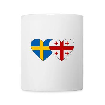 Sweden Georgia Flag Heart - Mug - white - Front