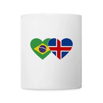 Brasilien Island Flagge Herz - Tasse - Weiß - Vorne