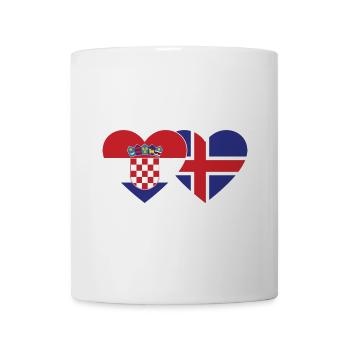 Kroatien Island Flagge Herz - Tasse - Weiß - Vorne