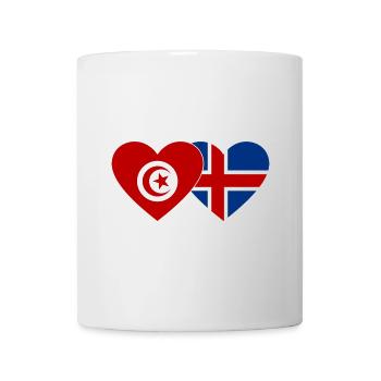 Tunesien Island Flagge Herz - Tasse - Weiß - Vorne