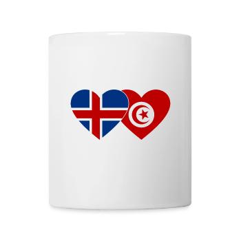Iceland Tunisia Flag Heart - Mug - white - Front