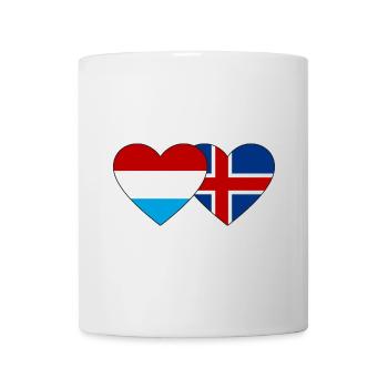 Luxemburg Island Flagge Herz - Tasse - Weiß - Vorne