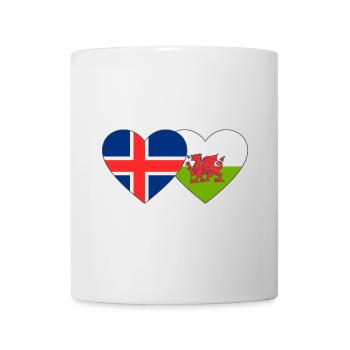 Iceland Wales Flag Heart - Mug - white - Front