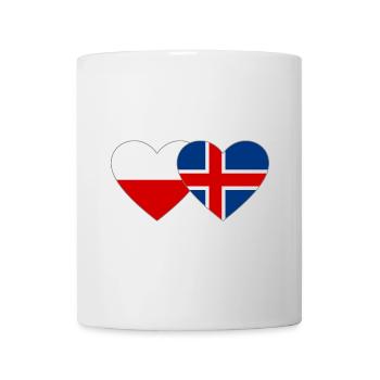 Polen Island Flagge Herz - Tasse - Weiß - Vorne