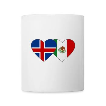 Iceland Mexico Flag Heart - Mug - white - Front