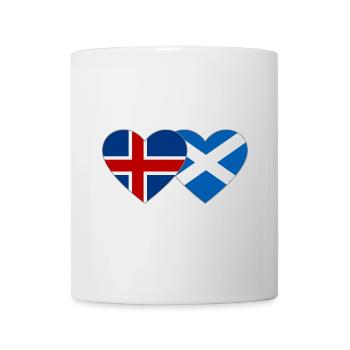 Island Schottland Flagge Herz - Tasse - Weiß - Vorne