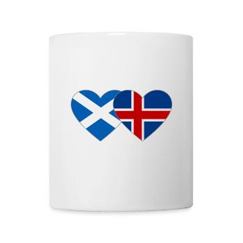 Scotland Iceland Flag Heart - Mug - white - Front