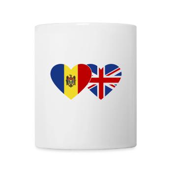 Moldova England Flag Heart - Mug - white - Front