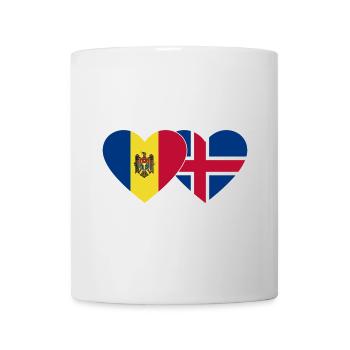 Moldawien Island Flagge Herz - Tasse - Weiß - Vorne