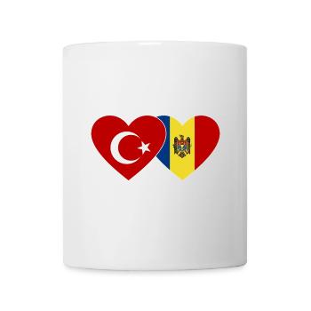 Turkey Moldova Flag Heart - Mug - white - Front