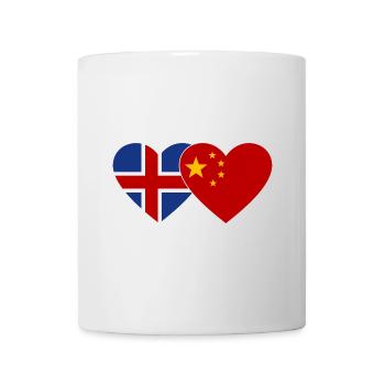Iceland China Flag Heart - Mug - white - Front