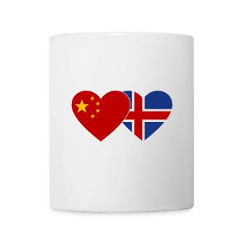 China Island Flagge Herz - Tasse - Weiß - Vorne