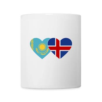 Kasachstan Island Flagge Herz - Tasse - Weiß - Vorne