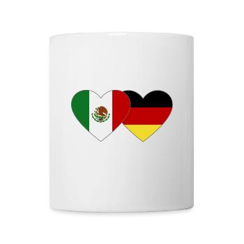 Mexico Germany Flag Heart - Mug - white - Front