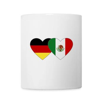 Germany Mexico Flag Heart - Mug - white - Front