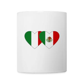 Italy Mexico Flag Heart - Mug - white - Front