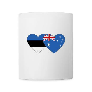 Estland Australien Flagge Herz - Tasse - Weiß - Vorne