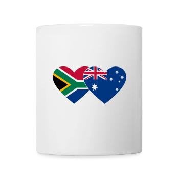 Südafrika Australien Flagge Herz - Tasse - Weiß - Vorne