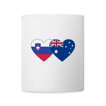 Slovénie Australie Drapeau Coeur - Mug blanc - blanc - Devant