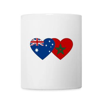 Australien Marokko Flagge Herz - Tasse - Weiß - Vorne