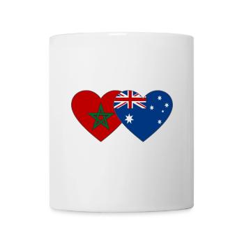 Morocco Australia Flag Heart - Mug - white - Front