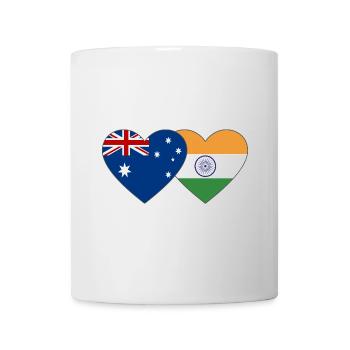 Australien Indien Flagge Herz - Tasse - Weiß - Vorne