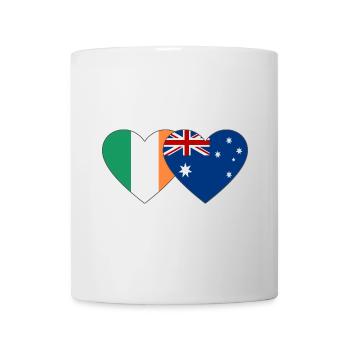 Ireland Australia Flag Heart - Mug - white - Front