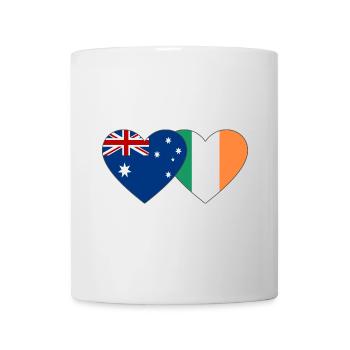 Australia Ireland Flag Heart - Mug - white - Front