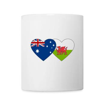 Australia Wales Flag Heart - Mug - white - Front