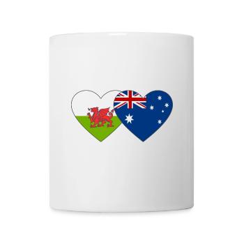 Wales Australia Flag Heart - Mug - white - Front